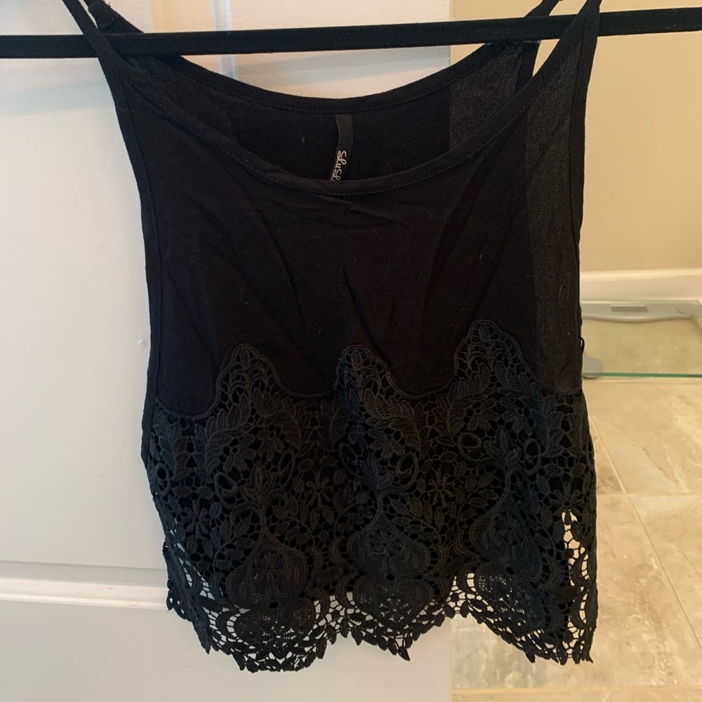 Brand new lulus black lace tank